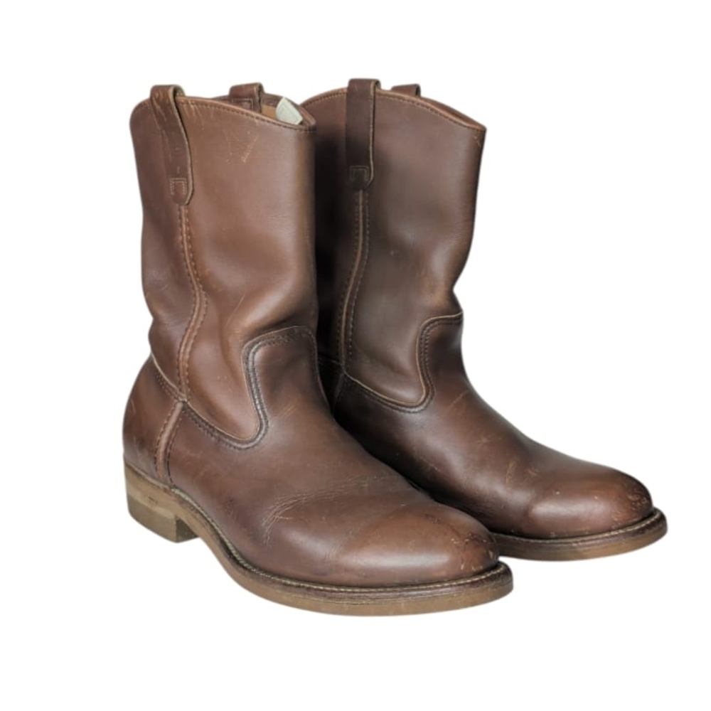 VTG Red Wing's Pecos Brown Leather Boots Men's Shoes size 10 D Made In The USA